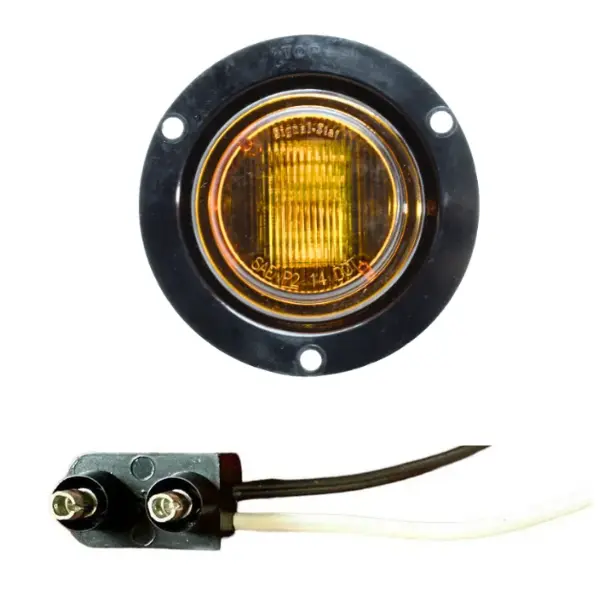 1054AMX2 - TRUCK LITE - Plafón 2.5" 12-24vcd color ámbar con conector.