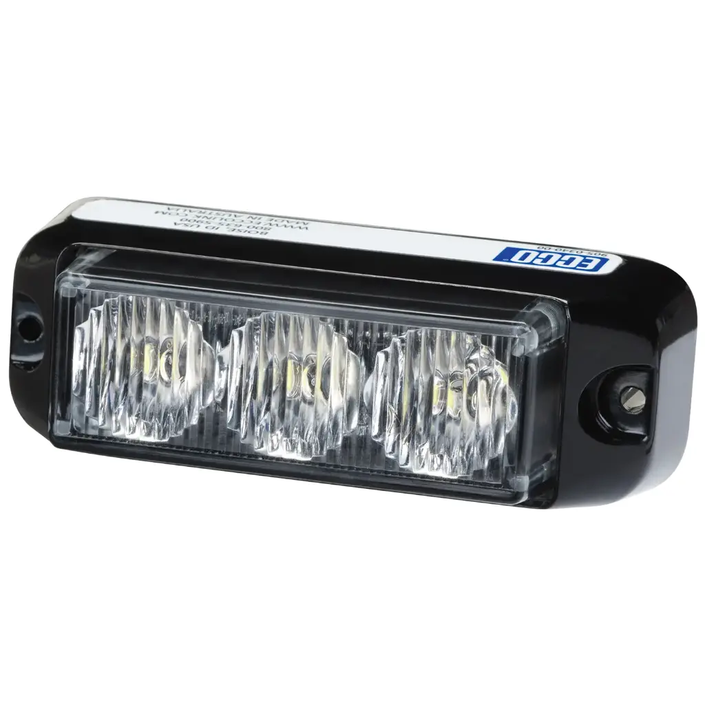 3735B - ECCO - Módulo led 12vcd azul 3 leds 11 patrones de flasheo seleccionables IP67  0.3 Amps.