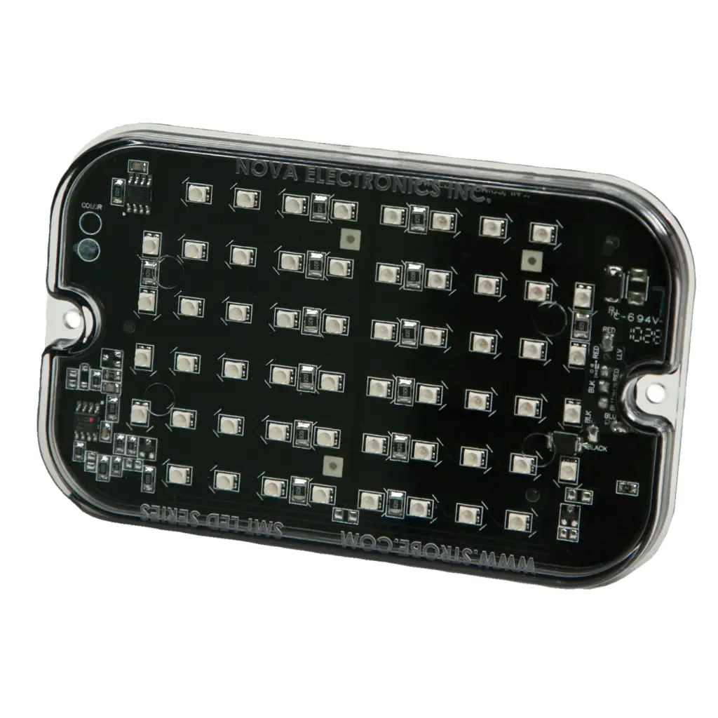 3910A - ECCO - Luz de advertencia 12vcd ámbar 56 led 15 patrones