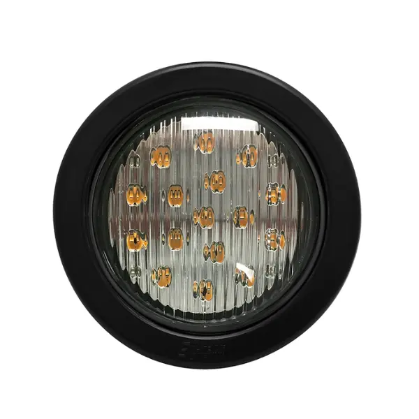 3945A - ECCO - Luz led direccional 12-24 vcd ámbar 16 leds  8 patrones IP69K 0.5 Amps con montaje redondo.