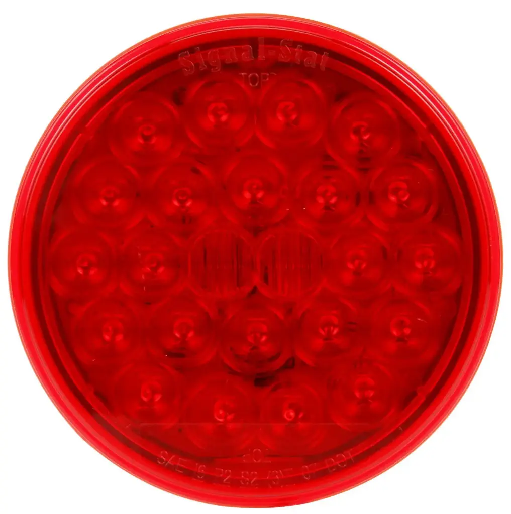 4050R - TRUCK LITE - Plafón 4" 12vcd  rojo Luz de frenado/Trasera/direccional montaje Grommet