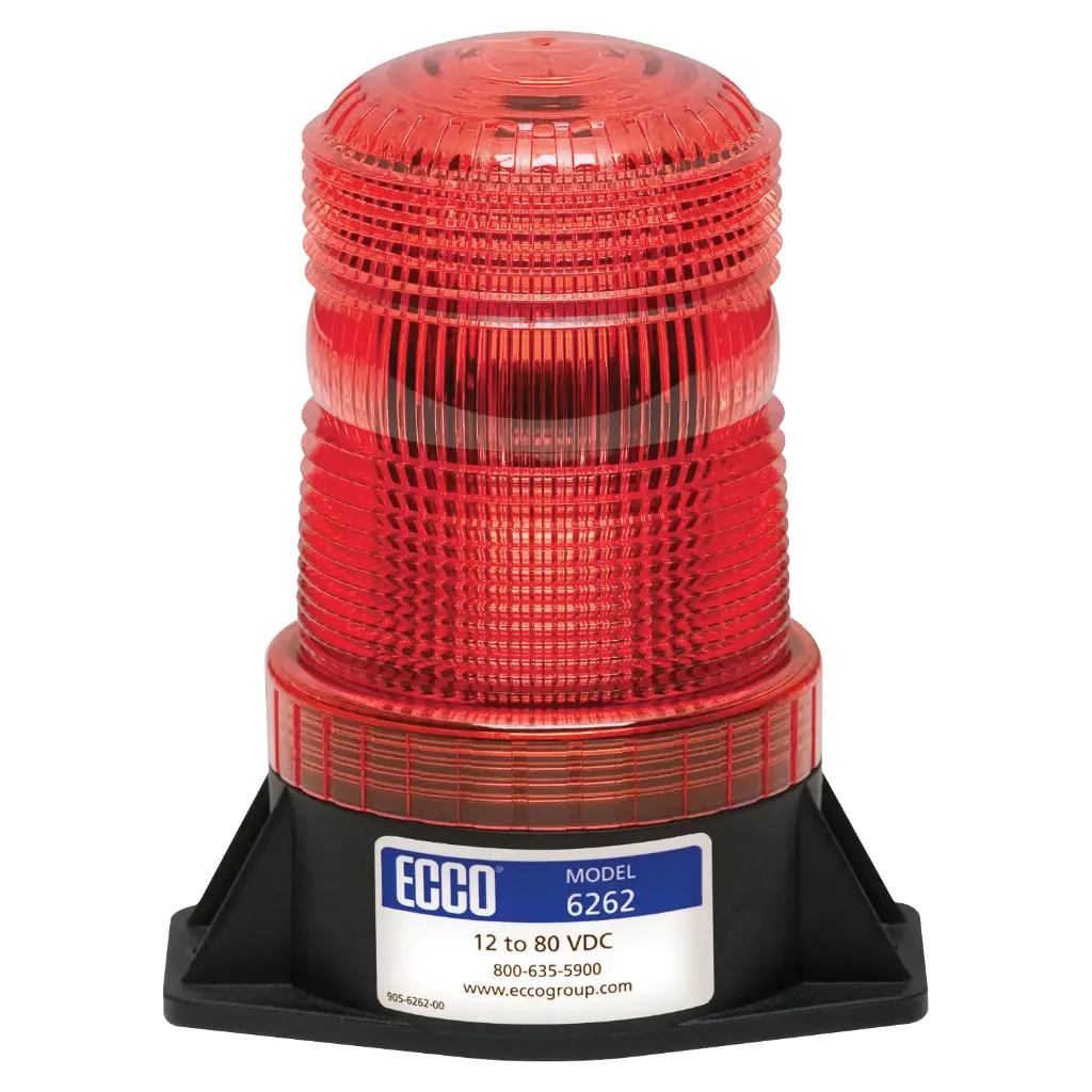 6262R - ECCO - Torreta led 12-80vcd color rojo 3 Leds Clase III IP67.