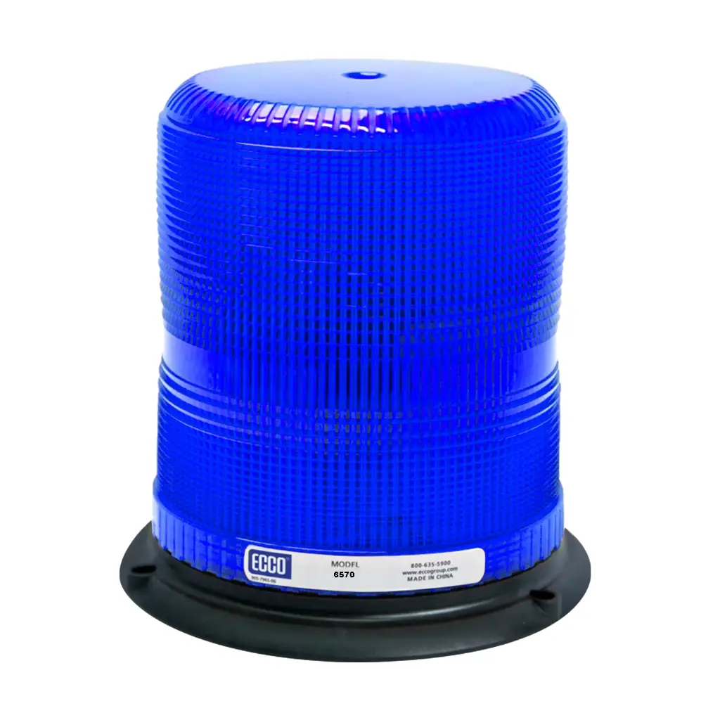6570B - ECCO - Torreta estroboscópica 12-48vcd azul 2.4 Amps Clase II.