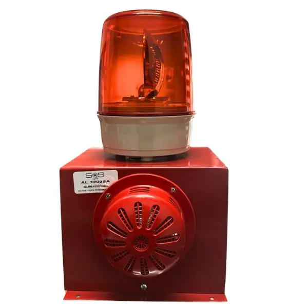 AL1200SA - ARMADAS - Alarma audiovisual 110vca ámbar 109dB a 1 metro IP44