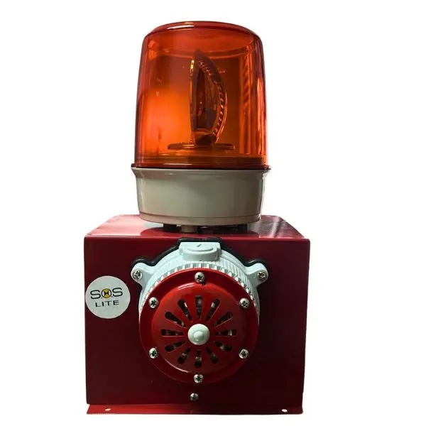 AL1200ZA - ARMADAS - Alarma audiovisual con zumbador 110vca ámbar 95dB a 1 metro IP54
