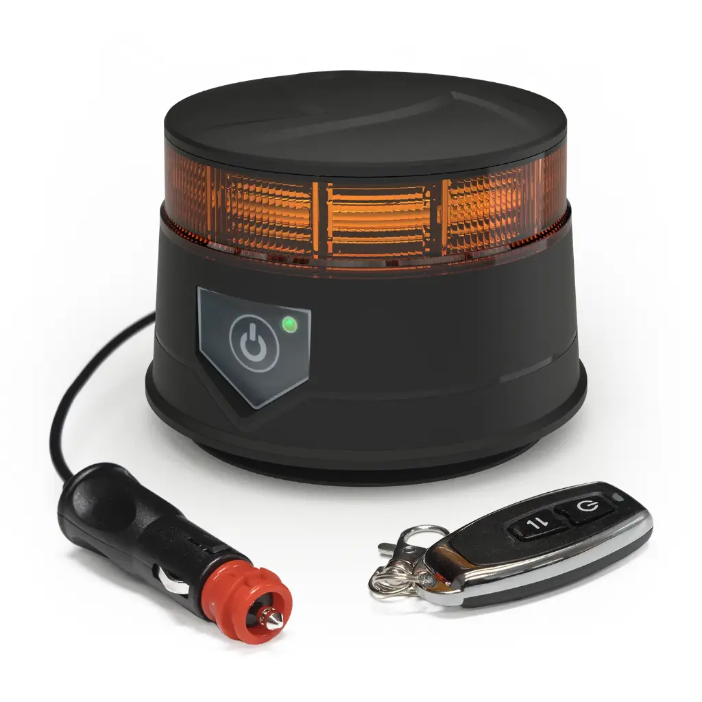 EB5200A - ECCO - Torreta Led recargable inalámbrica 12-24vcd ámbar 20 Leds 7 patrones de flasheo IP69K