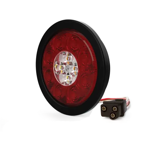 ED3040AW - ECCO - Luz direccional 4"Led 12-24vcd ámbar-blanco con conector PL3  16 Leds 69 Patrones IP69K Clase I.
