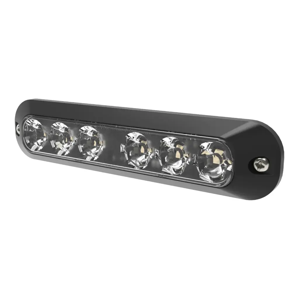ED3705AC - ECCO - Módulo led 12-24vcd ámbar/blanco 6 Leds 22 Patrones Clase I IP69K