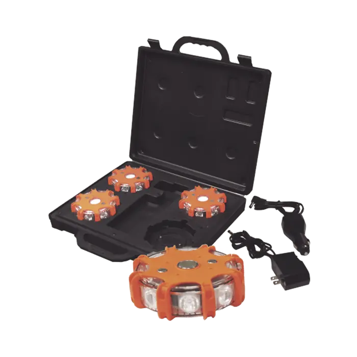 ET0010 - ECCO - Kit de 4 luces intermitentes recargables 360° 9 patrones de flasheo IP67