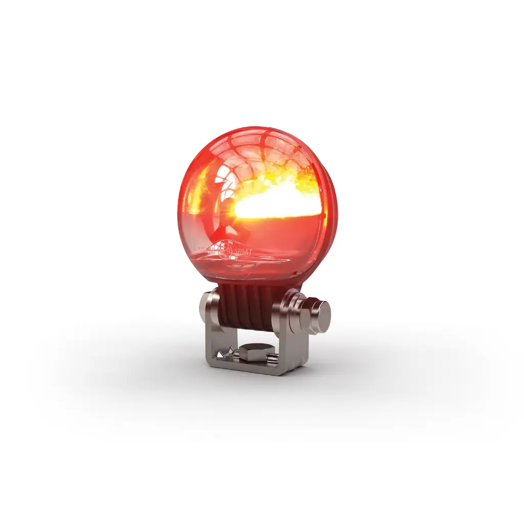 EW2030R - ECCO - Faro perimetral Arco 180° led rojo 12-80vcd 100 Lúmenes 1Led IP67.