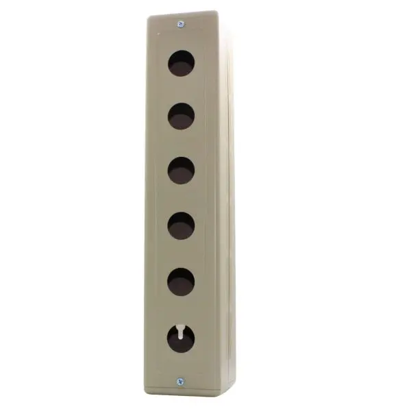 HY2506 - Hanyoung - Caja metálica 6 hole para botón 25mm
