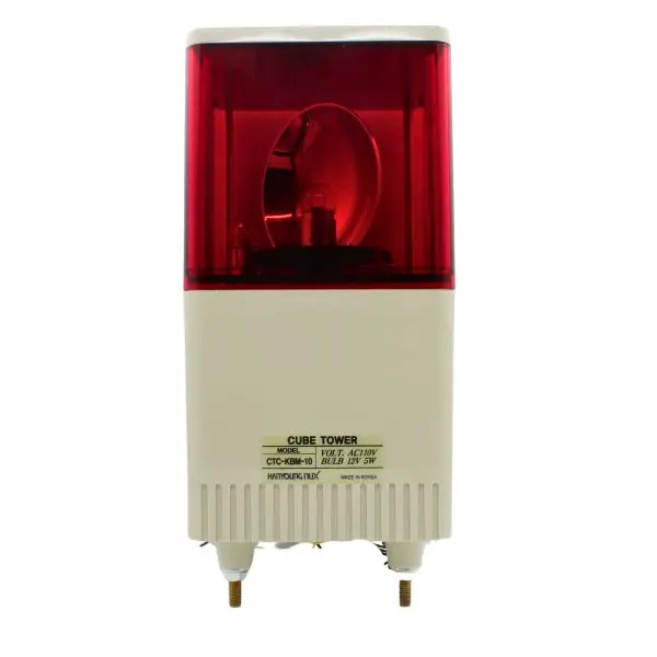 HYCTCKBM101 - Hanyoung - Luz giratoria cuadrada 110vca 116mm roja 85dB IP54