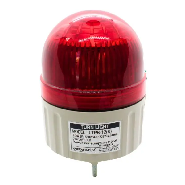 LTPB12R - Hanyoung - Torreta led 12-48vcd / 12-24vca roja con alarma 84mm