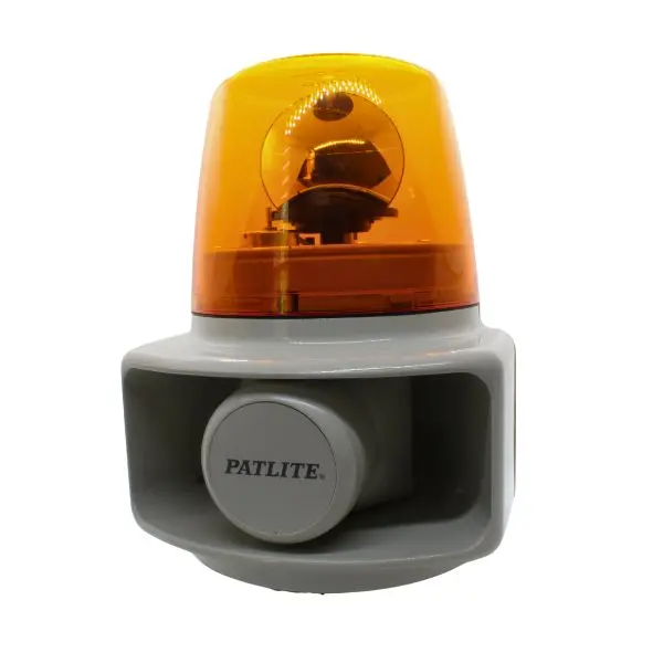 RT120EA - Patlite - Alarma audiovisual giratoria 120vca ámbar 105dB 32 melodías 