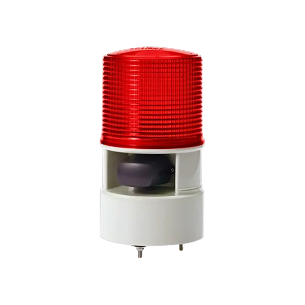 S125DLWS120R - QLight - Torreta audiovisual led 120vca rojo 21 Leds 5 tonos 105dB IP54.
