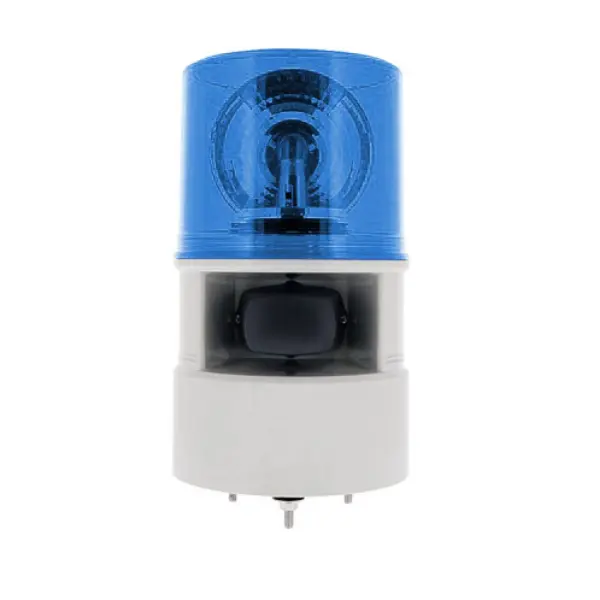 S125DWS120B - QLight - Alarma audiovisual giratoria 120vca azul 5 tonos 105dB IP54