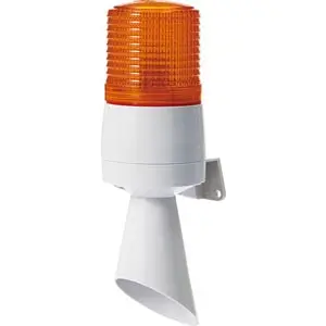 S60ADB120A - QLight - Zumbador con luz estroboscópica fija-intermitente 120vca ámbar 95dB IP54 