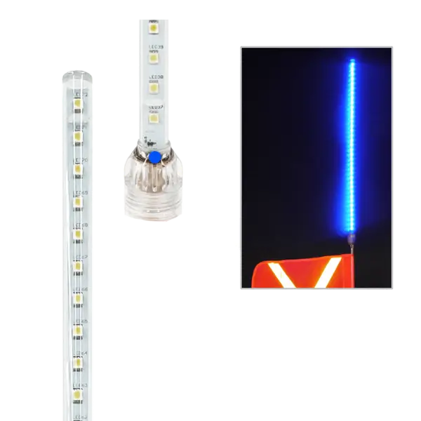 SCMB - DRIVER IND - Luz led extra larga 24" 306° azul 10-30vcd programable 72 led IP66