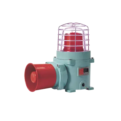 SESALWP120RATEX - QLight - Alarma audiovisual led fija/intermitente 120vca roja con sirena electrónica a prueba de explosión 118dB IP66 