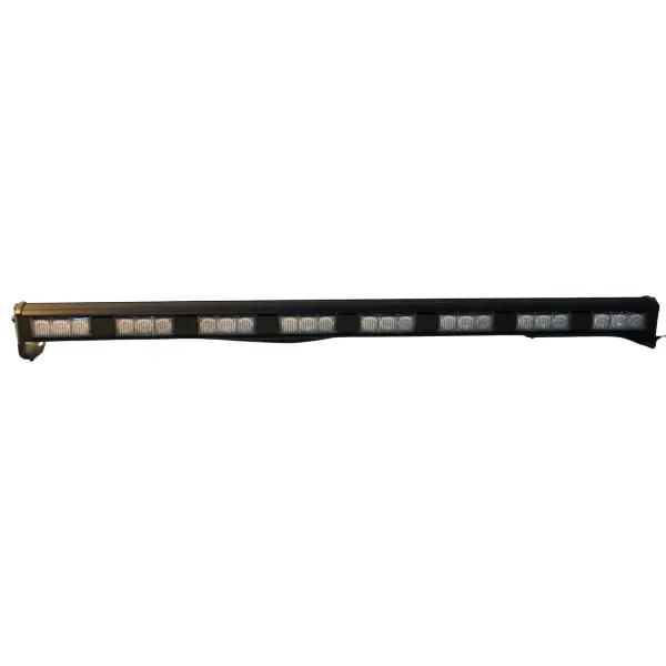 SOBL3012A - SOSLITE - Barra direccional led 12-24 vcd ámbar 24 leds (3 watts c/u) 1.6 amps 11 patrones de flasheo Clase I IP65.