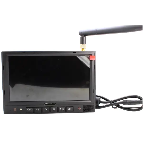 SOM107 - SOSLITE - Monitor 7"LCD 10-32vcd 6 watts 0.18 Amps IP65 c/base de instalación antena y control.