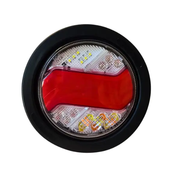SOP4001 - SOSLITE - Par de plafones 4" multifuncionales 4 en 1 stop,direccional,reversa y luz advertencia 15 patrones flasheo 12vcd 12 Leds  IP67.