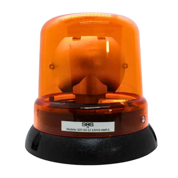 SOT0212A - SOSLITE - Torreta giratoria 12vcd ámbar 5 Amps IP44.