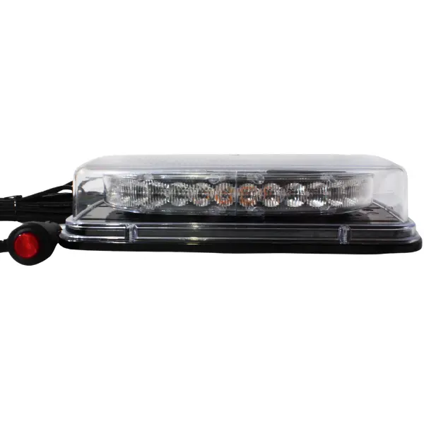 SOT3511MCA - SOSLITE - Torreta minibarra led 11" con imán y cable 12-24 vcd ámbar 36 leds 5.4 Amps 20 patrones Clase I IP65
