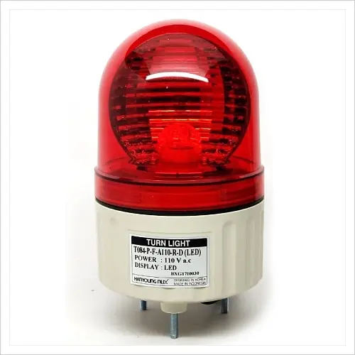 T084PFA110RD - Hanyoung - Torreta giratoria con alarma 110vca rojo 3 led 80dB IP54