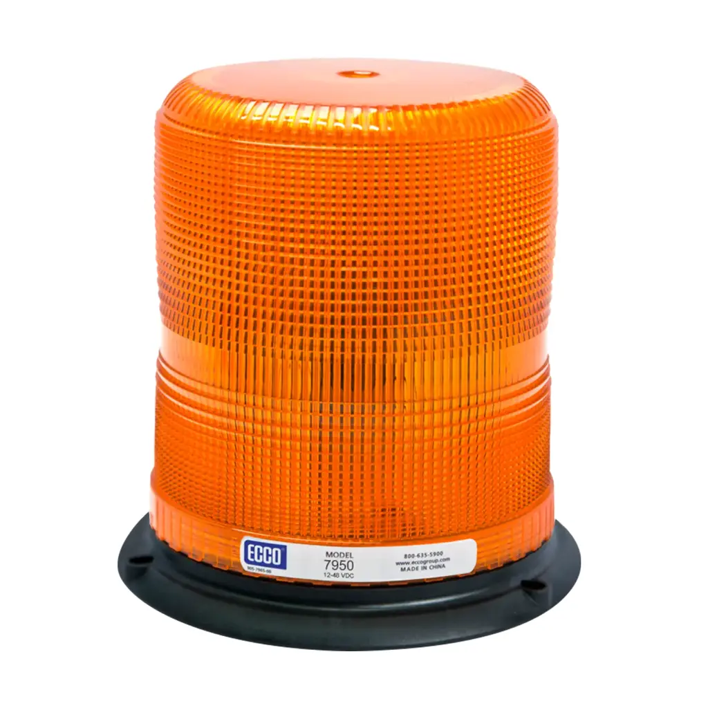 7950A - ECCO - Torreta led 12-48vcd color ámbar 3Leds Clase II 11 patrones.