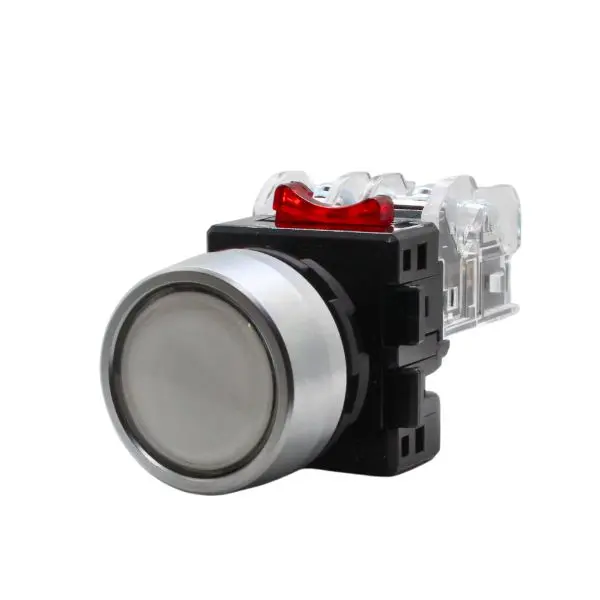 MRFRA1W - Hanyoung - Botón pulsador sostenido  22mm blanco