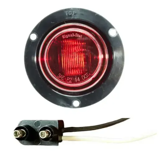 [1054MX2 ] 1054MX2 - TRUCK LITE- Plafón 2.5" 12-24vcd color rojo con conector.