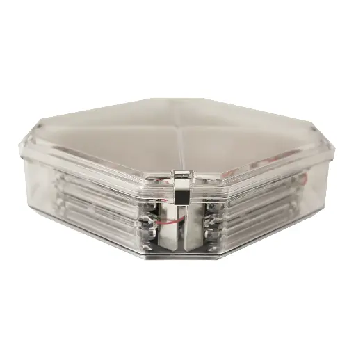 [21DB003E ] 21DB003E - ECCO - Minibarra duobeam 10" 4 caras 12vcd ámbar 19 patrones