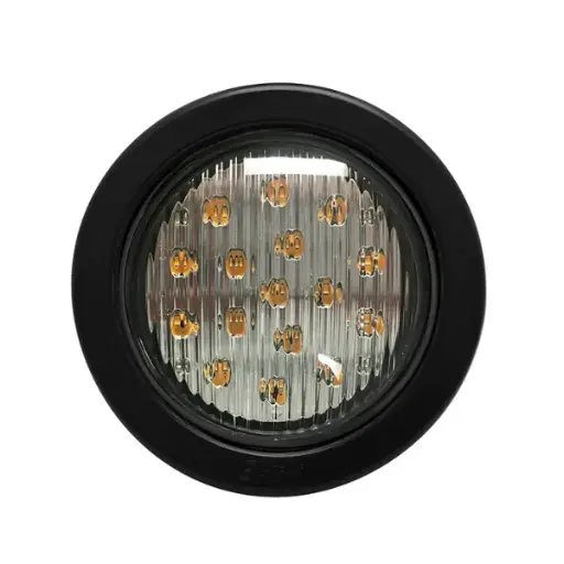 [3945A ] 3945A - ECCO - Luz led direccional 12-24 vcd ámbar 16 leds  8 patrones IP69K 0.5 Amps con montaje redondo.