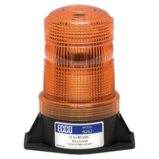 [6262A ] 6262A - ECCO - Torreta led 12-80vcd color ámbar 3 Leds Clase III IP67.