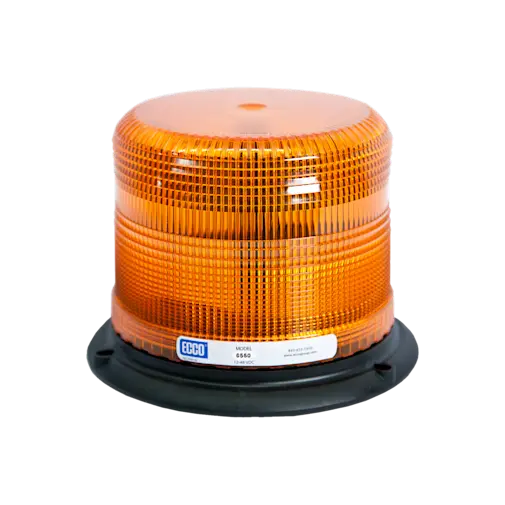 [6550A ] 6550A - ECCO - Torreta estroboscópica 12-48vcd ámbar con base de aluminio y mica de policarbonato IP44 (MICA BAJA)