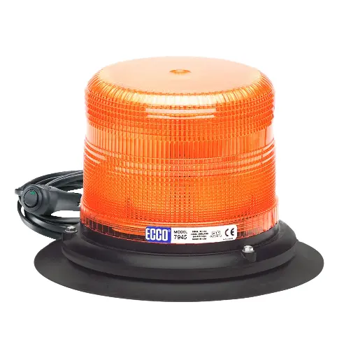[7945AVM ] 7945AVM - ECCO - Torreta led ámbar 12-48vcd con imán y cable 3 leds 11 patrones.