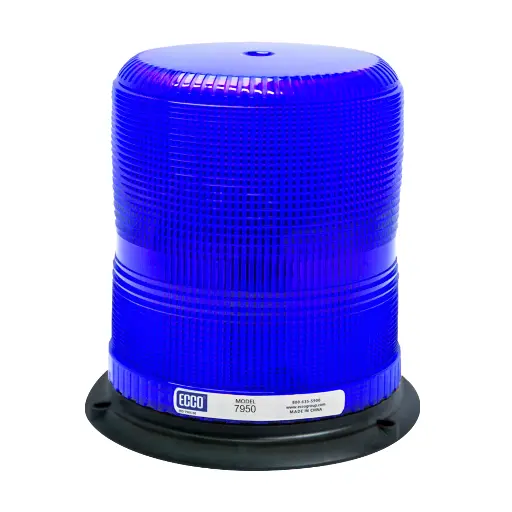 [7950B ] 7950B - ECCO - Torreta led 12-48vcd color azul 3 leds Clase II 11 patrones.