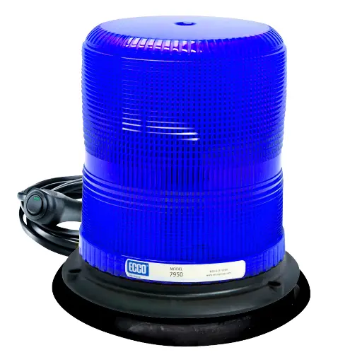 [7950BVM ] 7950BVM - ECCO - Torreta led12-48vcd color azul  con imán y cable 3 leds Clase II 11 patrones.