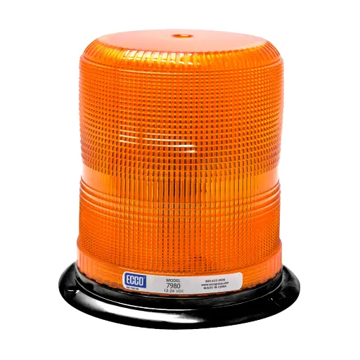 [7980A ] 7980A - ECCO - Torreta led alta vibración 12-24vcd color ámbar 4Leds Clase I 11 Patrones.