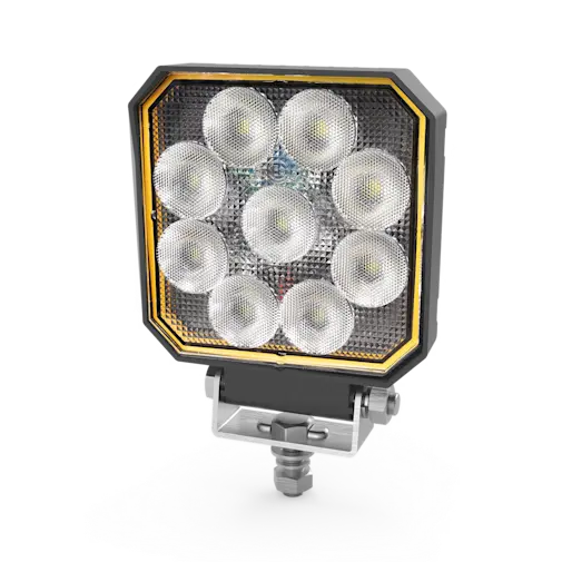 [E92006WBT ] E92006WBT - ECCO - Faro led Bluetooth 12-24vcd blanco 9 Leds Lumens 1500 RAW Flood IP69K Amps 1.0