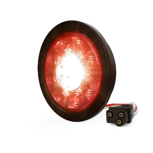 [ED3040STTR ] ED3040STTR - ECCO - Plafón LED 4"  3 en 1 stop , reversa ,direccional con conector PL3  12-24vcd rojo-blanco IP69K.