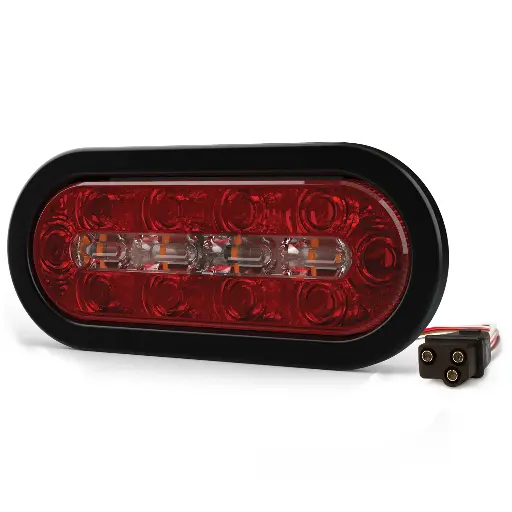[ED3060AW ] ED3060AW - ECCO - Luz direccional 6" 12-24vcd ámbar-blanco 18 Leds69 Patrones IP69K Clase I.