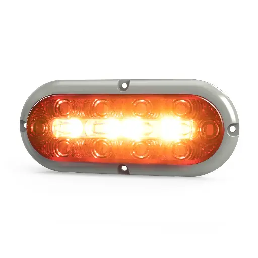 [ED3080AW ] ED3080AW - ECCO - Luz multifuncional trasera 12-24vcd ámbar-blanco con conector PL3 18 Leds 69 patrones IP69K.
