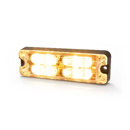 [ED3511AW ] ED3511AW - ECCO - Luz led de advertencia 12-24vcd blanco/ámbar 12 leds Clase I 69 patrones IP67.
