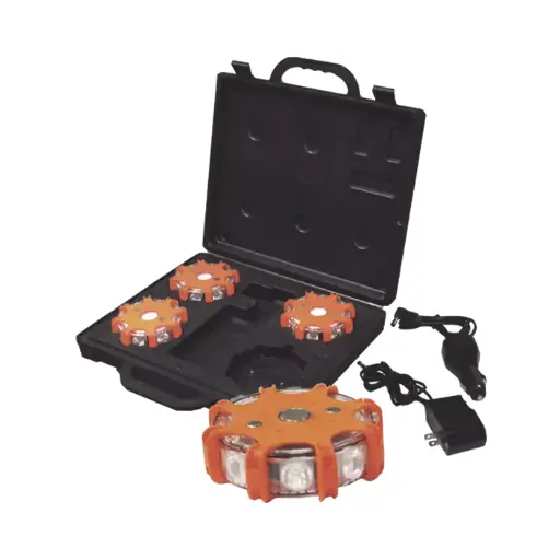 [ET0010 ] ET0010 - ECCO - Kit de 4 luces intermitentes recargables 360° 9 patrones de flasheo IP67