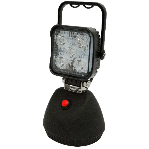 [EW2461NA ] EW2461 - ECCO - Faro Led cuadrado Flood luz clara magnético con batería recargable 5 leds de 3 watts c/u 650 Lúmenes.