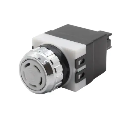 [HY256MD ] HY256MD - Hanyoung - Zumbador electronico para tablero  fijo/intermitente led 12-24vcd 25mm rojo 85dB