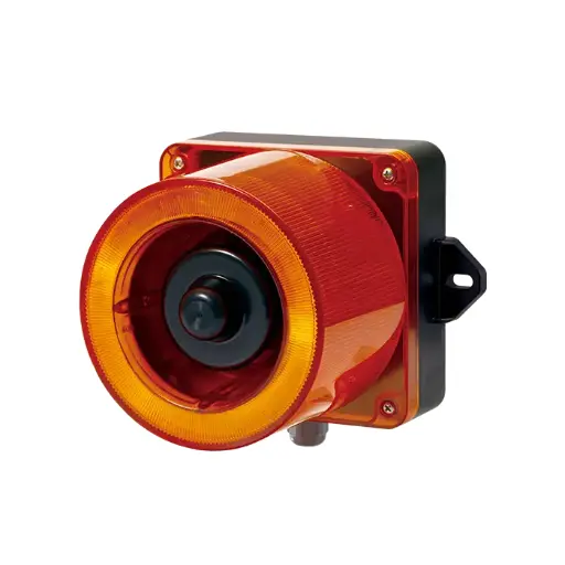 [QWCD50110220LCA ] QWCD50110220LCA - QLight - Alarma audiovisual led efecto estrobo 110-220vca ámbar 36 Leds 31 sonidos 123DB IP66.