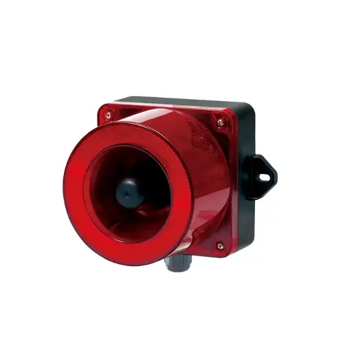 [QWCD50110220LCR ] QWCD50110220LCR - QLight - Alarma audiovisual led efecto estrobo 110-220vca rojo 36 Leds 31 sonidos 123DB IP66.